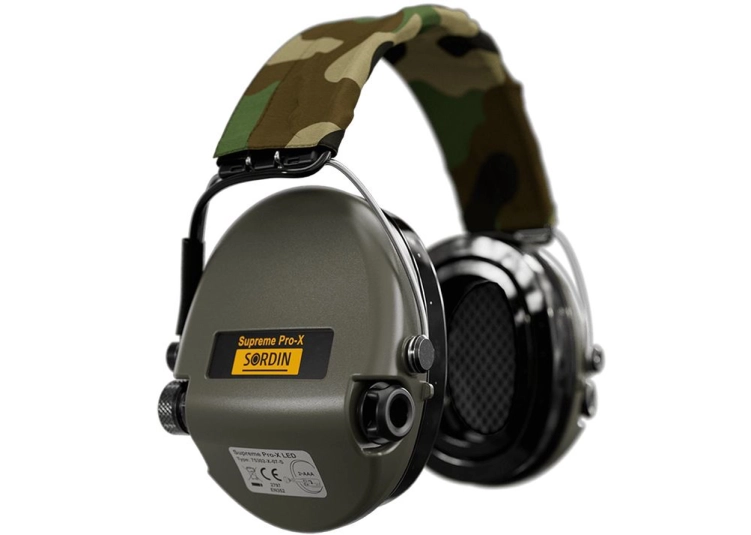 Słuchawki ochronne Sordin Supreme Pro X LED Textile (Textile/Camo)