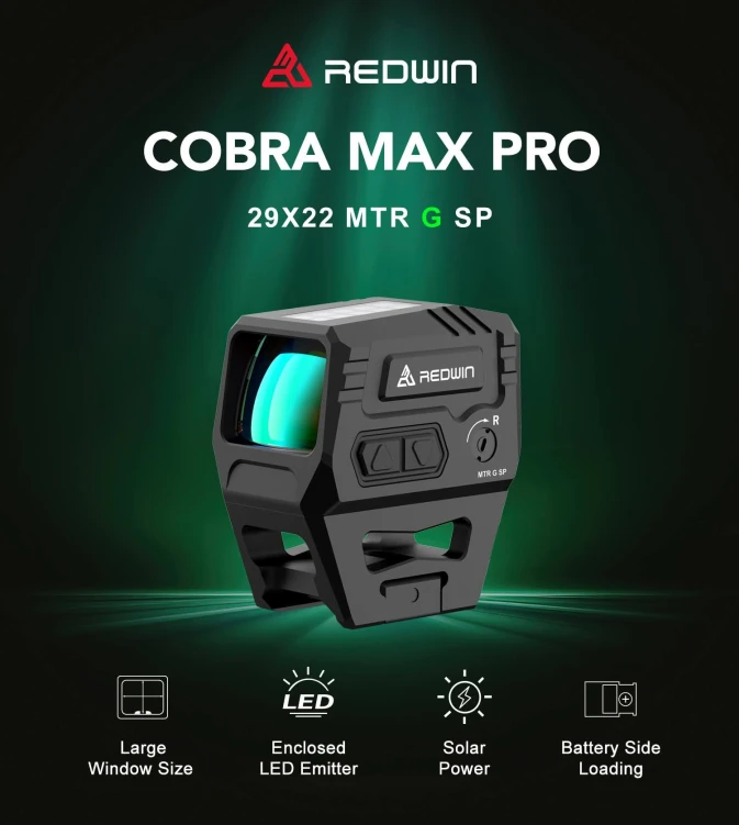 Kolimator Redwin Cobra Max Pro 29x22 MTR Green Dot