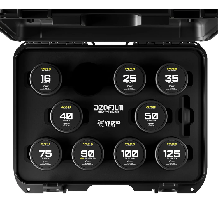 Zestaw DZOFILM Vespid Prime 16 mm T2.8 + 25/35/40/50/75/90/100/125 mm T2.1 metryczny