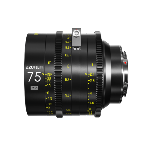 Obiektyw filmowy DZOFILM Vespid Cyber 75 mm T2.1 PL/EF FF/VV z interfejsem danych