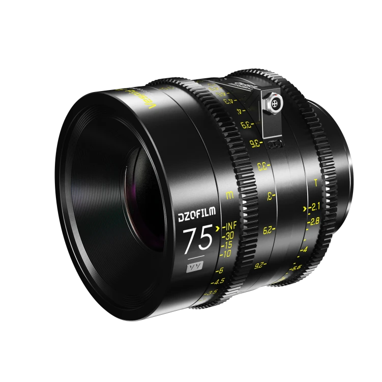 Obiektyw filmowy DZOFILM Vespid Cyber 75 mm T2.1 PL/EF FF/VV z interfejsem danych