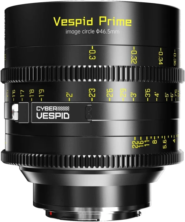Obiektyw filmowy DZOFILM Vespid Cyber 35 mm T2.1 PL/EF FF/VV z interfejsem danych