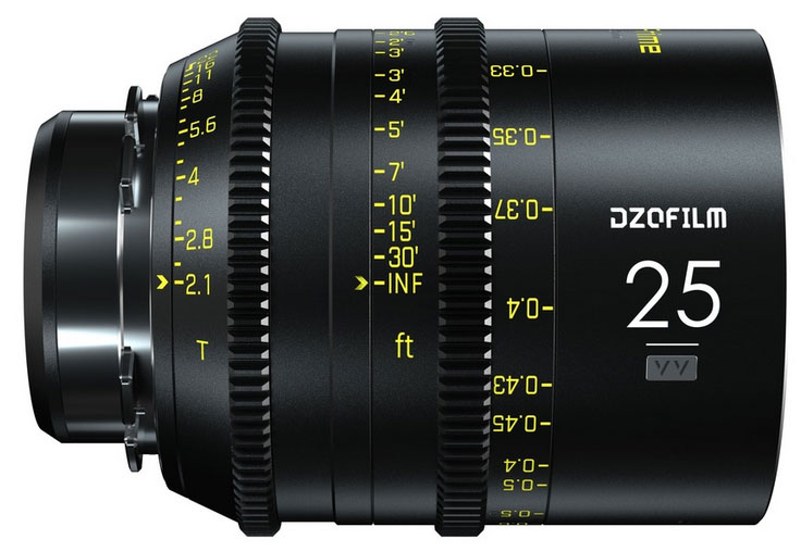 Obiektyw filmowy DZOFILM Vespid Prime 25 mm T2.1 PL/EF FF/VV