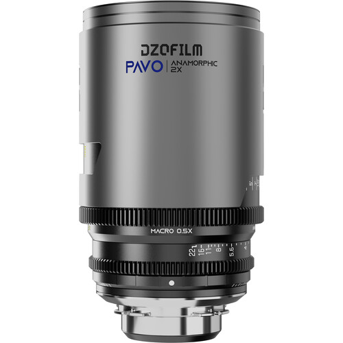 Obiektyw anamorficzny makro DZOFILM Pavo 2x 65 mm T2.8 PL/EF metryczny niebieska powłoka