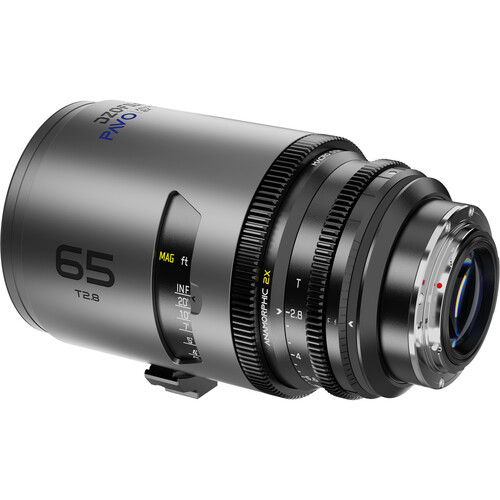 Obiektyw anamorficzny makro DZOFILM Pavo 2x 65 mm T2.8 PL/EF metryczny niebieska powłoka