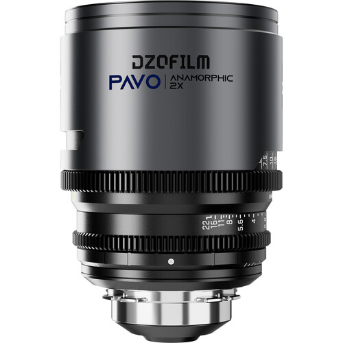 Obiektyw anamorficzny DZOFILM Pavo 2x 75 mm T2.1 PL/EF S35 metryczny niebieska powłoka