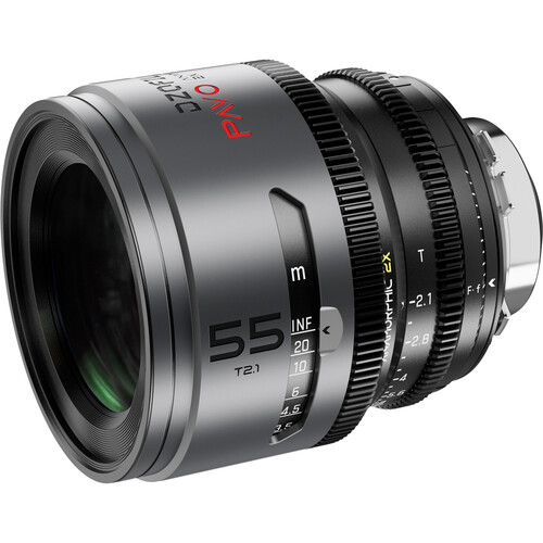 Obiektyw anamorficzny DZOFILM Pavo 2x 55 mm T2.1 PL/EF S35 metryczny neutralna powłoka
