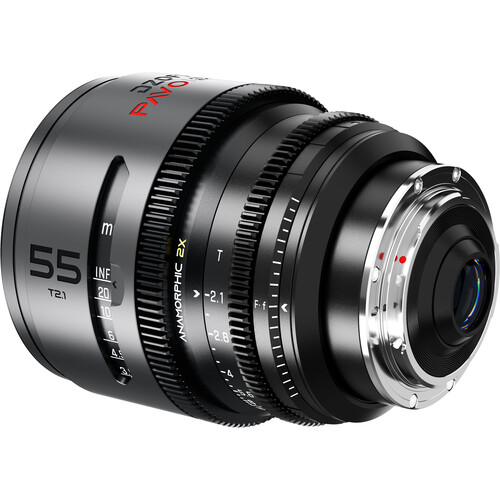 Obiektyw anamorficzny DZOFILM Pavo 2x 55 mm T2.1 PL/EF S35 metryczny neutralna powłoka