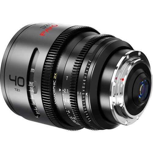 Obiektyw anamorficzny DZOFILM Pavo 2x 40 mm T2.1 PL/EF S35 metryczny neutralna powłoka