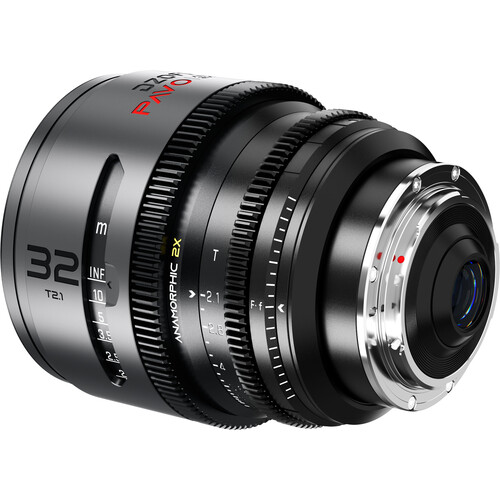 Obiektyw anamorficzny DZOFILM Pavo 2x 32 mm T2.1 PL/EF S35 metryczny neutralna powłoka