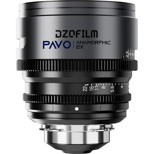 Obiektyw anamorficzny DZOFILM Pavo 2x 28 mm T2.1 PL/EF S35 metryczny niebieska powłoka