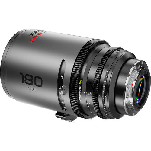Obiektyw anamorficzny DZOFILM Pavo 2x 180 mm T2.8 PL/EF metryczny neutralna powłoka