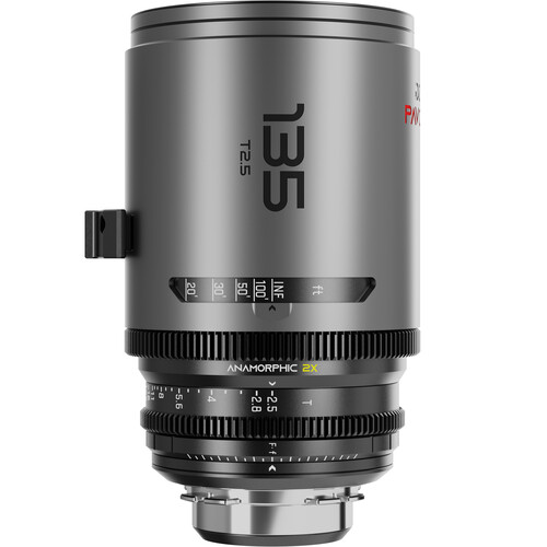 Obiektyw anamorficzny DZOFILM Pavo 2x 135 mm T2.5 PL/EF metryczny neutralna powłoka