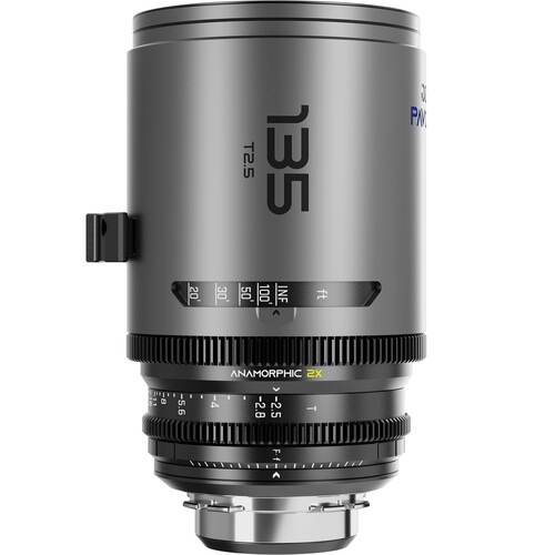 Obiektyw anamorficzny DZOFILM Pavo 2x 135 mm T2.5 PL/EF metryczny niebieska powłoka