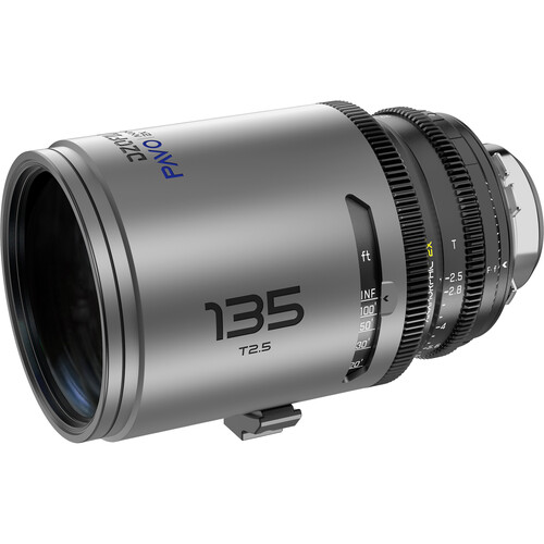 Obiektyw anamorficzny DZOFILM Pavo 2x 135 mm T2.5 PL/EF metryczny niebieska powłoka