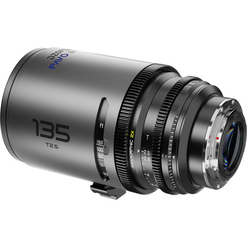 Obiektyw anamorficzny DZOFILM Pavo 2x 135 mm T2.5 PL/EF metryczny niebieska powłoka