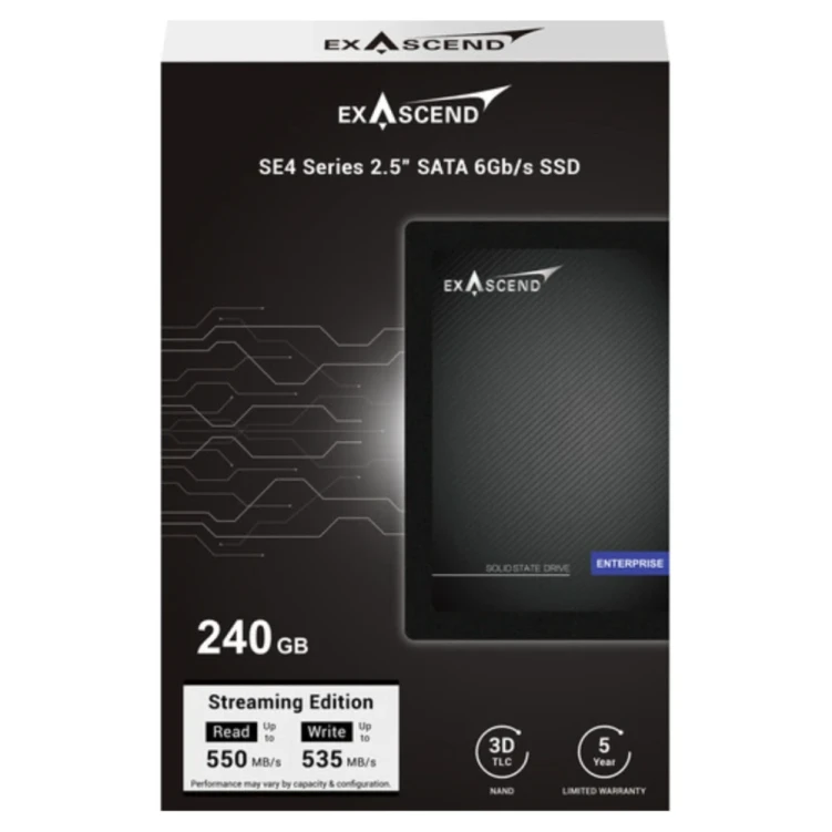Dysk Exascend SE4 SATA3 3D TLC 2.5 240GB