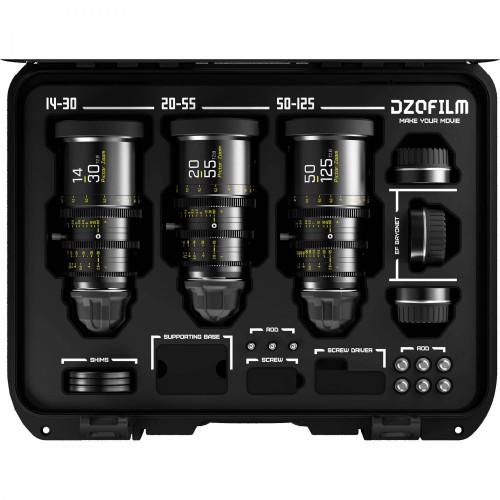 Zestaw DZOFILM Pictor Zoom 14-30/20-55/50-125 mm T2.8 czarny