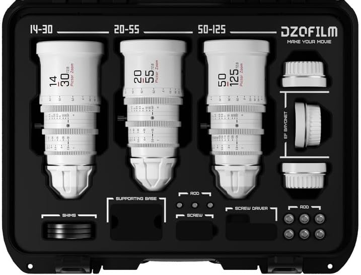Zestaw DZOFILM Pictor Zoom 14-30/20-55/50-125 mm T2.8 biały