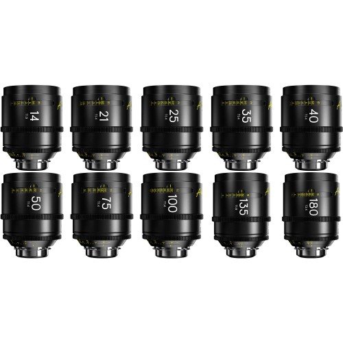 Zestaw DZOFILM Arles Lustre 14/21/25/35/40/50/75/100/135/180 mm T1.6 PL FF/VV metryczny