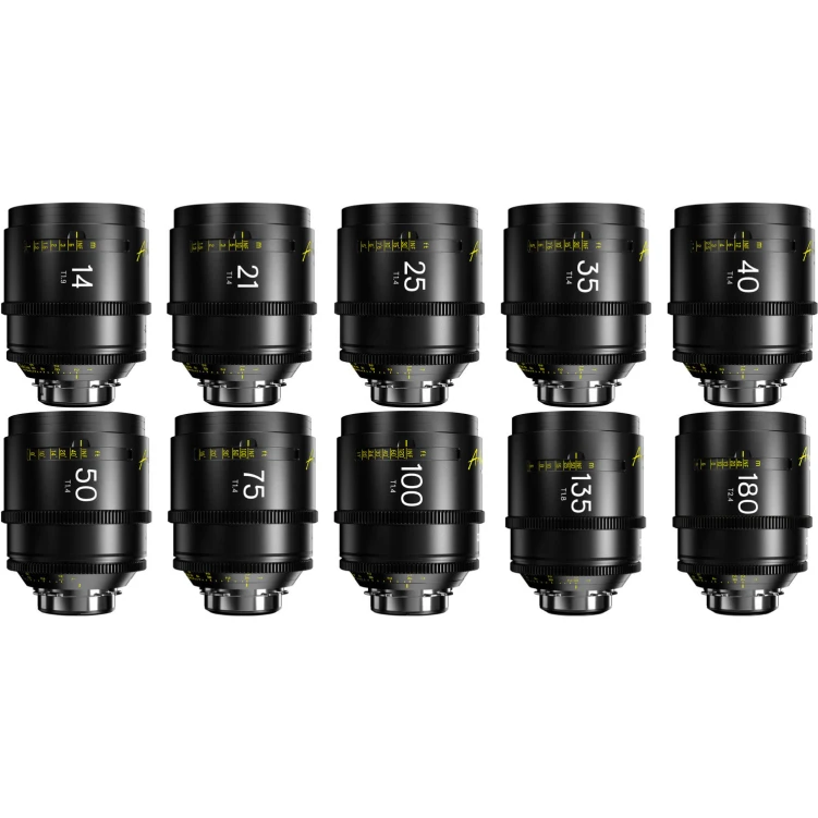 Zestaw DZOFILM Arles Lustre 14/21/25/35/40/50/75/100/135/180 mm T1.6 PL FF/VV metryczny