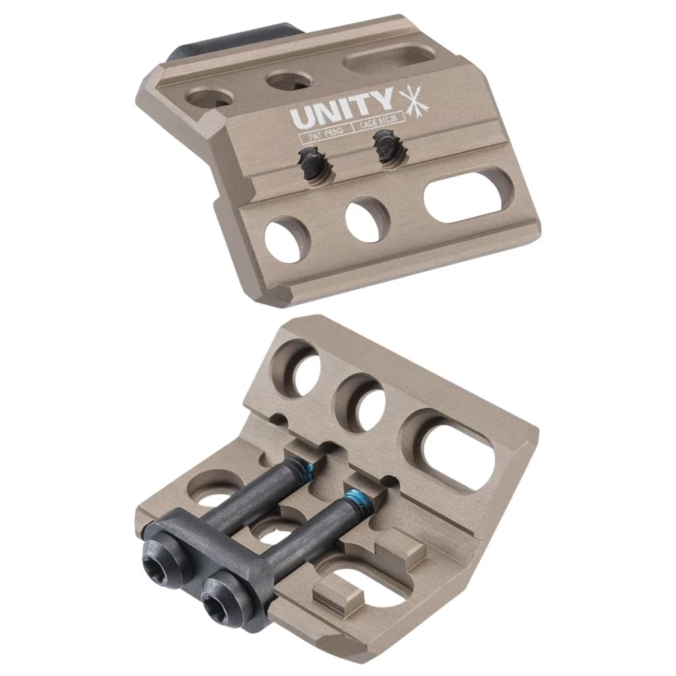 Montaż UNITY Tactical Fusion Micro Hub na szynę Picatinny TAN