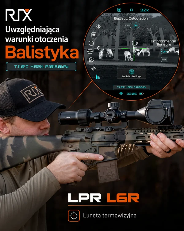 Celownik termowizyjny RIX LPR L6R + montaż powtarzalny Picatinny