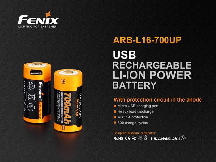 Akumulator Fenix USB ARB-L16UP