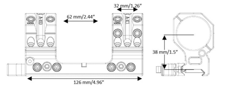 Spuhr montaż QDP-3002 30 mm | 0 MOA