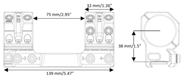 Spuhr montaż SP-6002 36 mm | 0 MOA