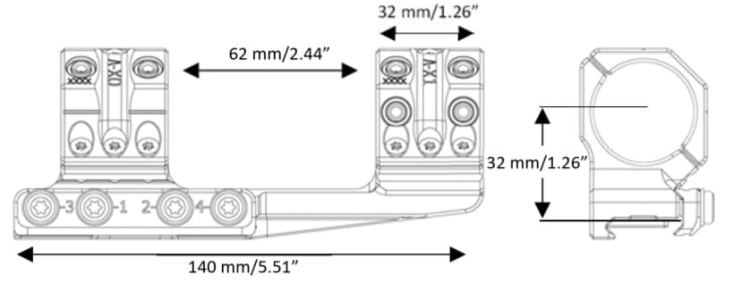 Spuhr montaż SP-6026 AR 36 mm | 0 MOA
