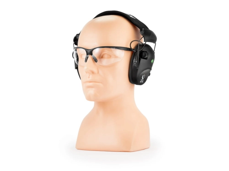 RealHunter Słuchawki ochronne ACTiVE Pro czarne + okulary ochronne