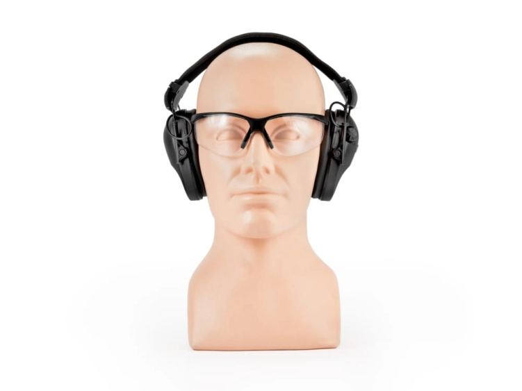 RealHunter Słuchawki ochronne ACTiVE Pro czarne + okulary ochronne