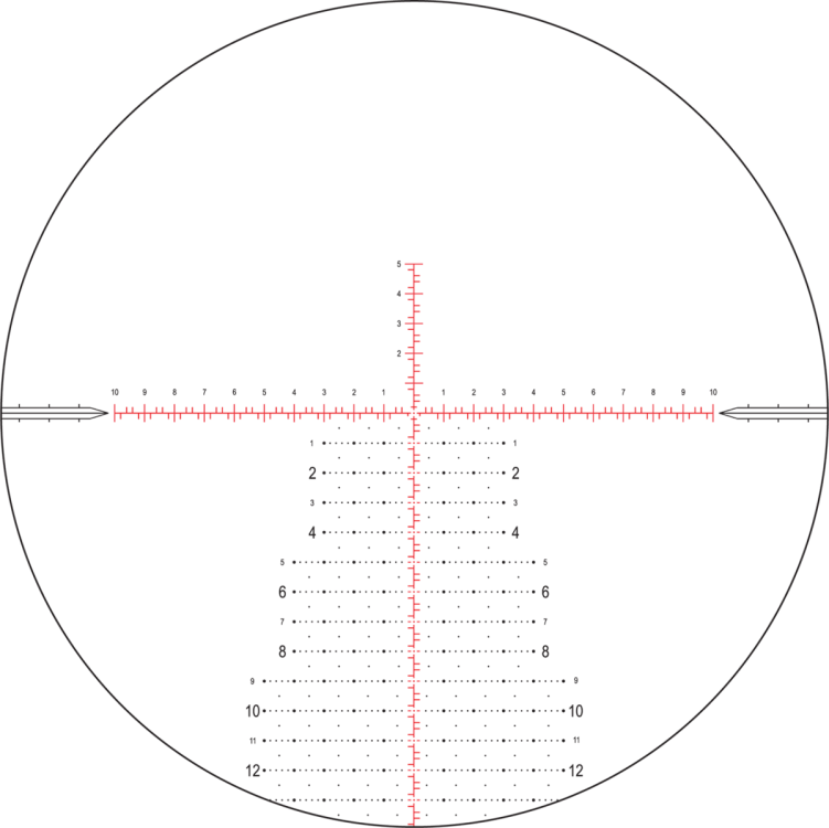 siatka celownicza nightforce Mil-XT powiększona