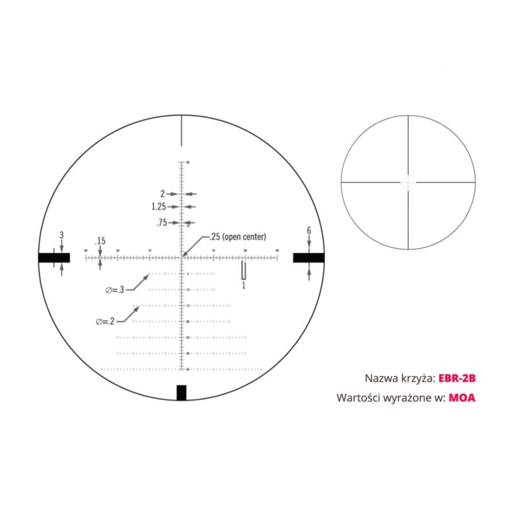 Vortex Diamondback Tactical 6-24x50 FFP 30 mm AO EBR-2C MOA Luneta celownicza
