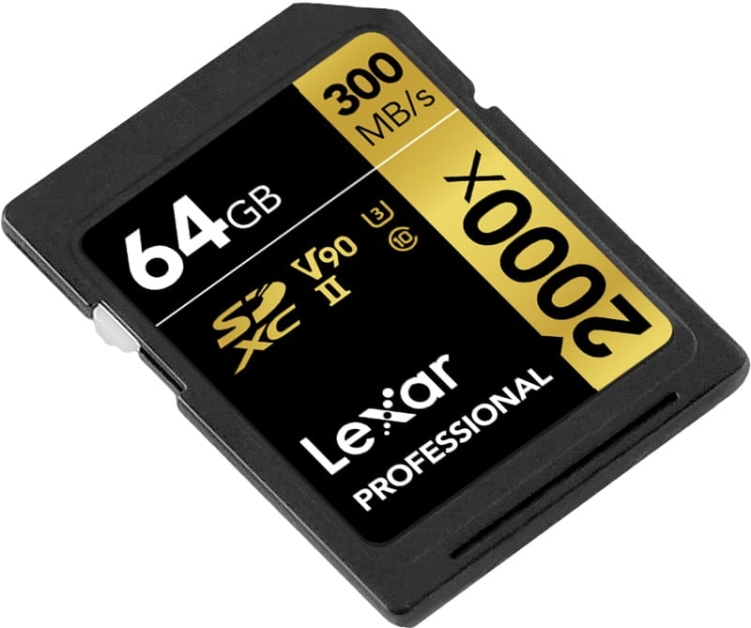 Karta pamięci Lexar Pro 2000X SDHC/SDXC UHS-II U3(V90) R300/W260 64GB