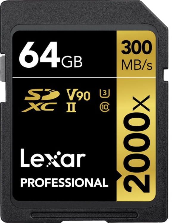 Karta pamięci Lexar Pro 2000X SDHC/SDXC UHS-II U3(V90) R300/W260 64GB