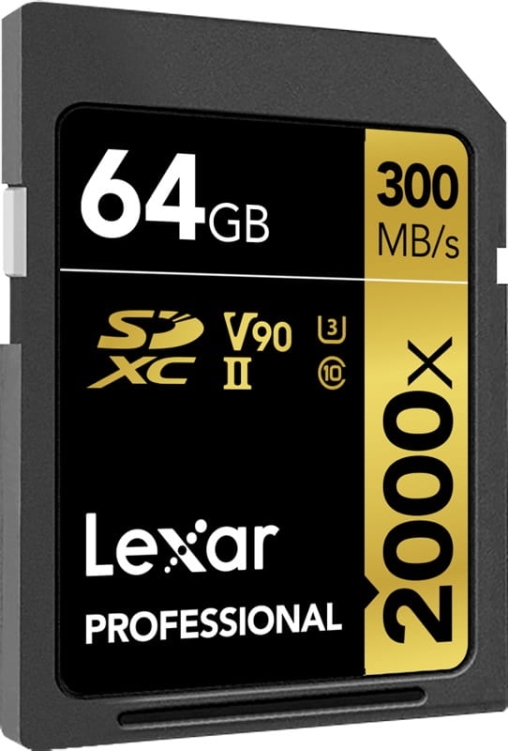 Karta pamięci Lexar Pro 2000X SDHC/SDXC UHS-II U3(V90) R300/W260 64GB