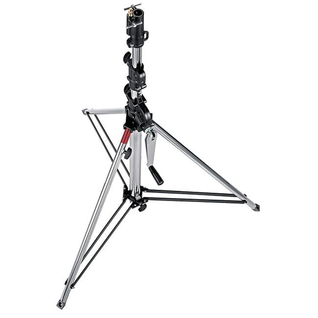 Statyw oświetleniowy Manfrotto Avenger WIND UP 3 sekc. niski chromowany
