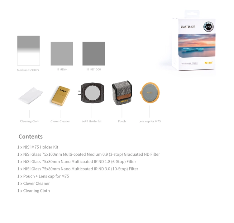 Zestaw filtrów NiSi M75 Starter KIT 75mm System