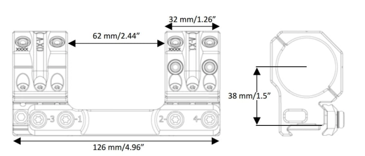 Montaż Spuhr SP-3002 30 mm | 0 MOA