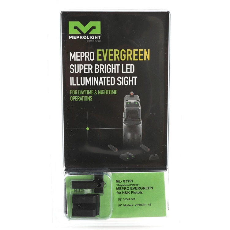 Przyrządy trytowe Meprolight EverGreen do H&K VP9/SFP9/P30/HK45/HK45C O/G