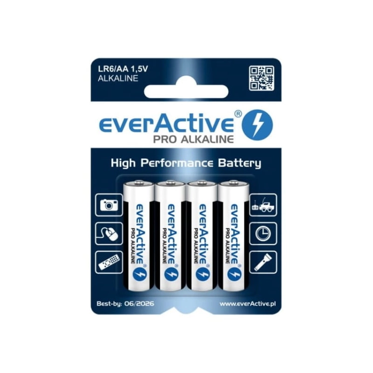 Bateria alkaiczna EverActive Pro LR6/ AA 4szt.