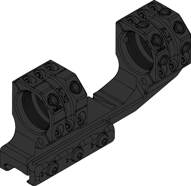 Montaż SPUHR SP-3022C 30mm 0 MOA H-38mm