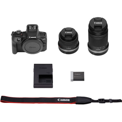 Aparat Canon EOS R100 + 18-45mm + 55-210mm
