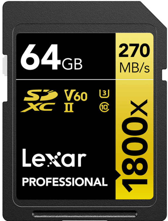 Karta pamięci Lexar 1800x SDXC 64Gb UHS-II V60 R270/W180