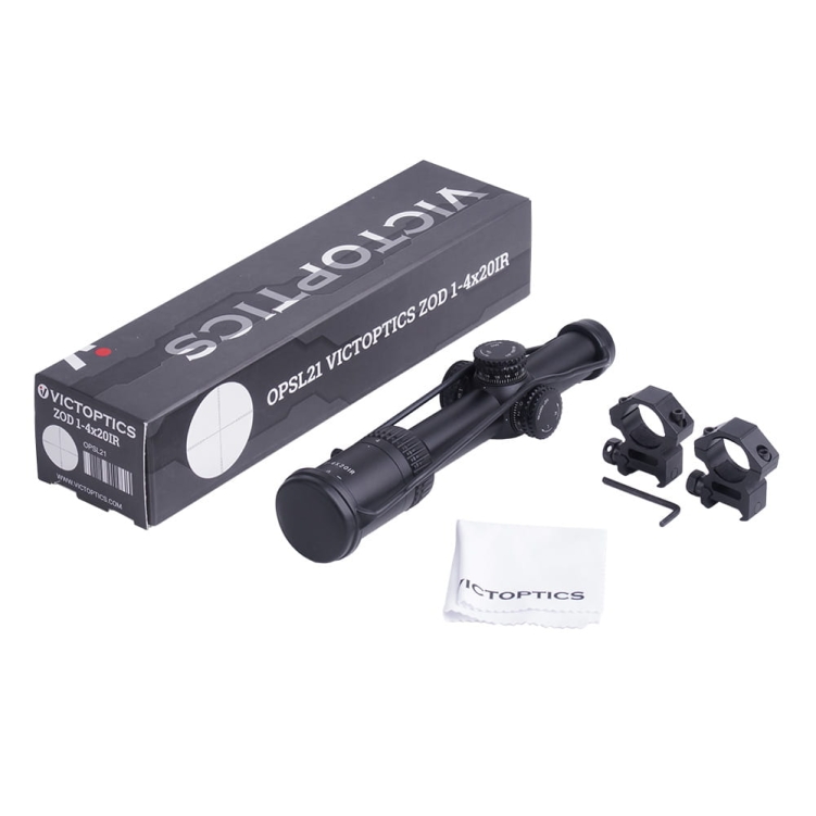 Skład zestawu lunety biegowej Victoptics ZOD 1-4x20 IR LPVO