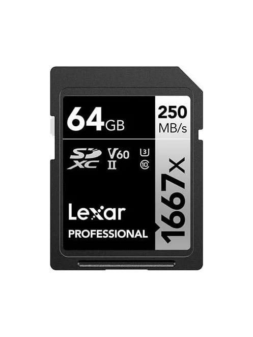 Karta pamięci Lexar Pro 1667x SDXC 64 GB 250 Mb/s V60