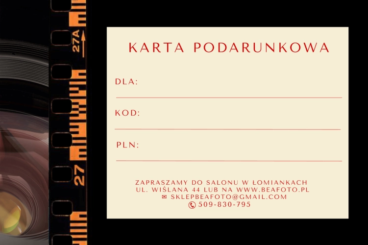 Karta Podarunkowa BeaFoto o wartości 100 PLN
