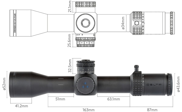Luneta celownicza Delta Stryker HD 3,5-21x44 DPRC-1